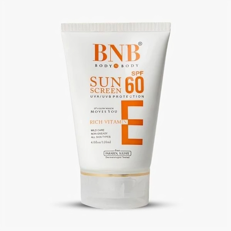 BNB Body & Body Sunscreen SPF 60 – 120ml | Vitamin E | UVA/UVB Protection