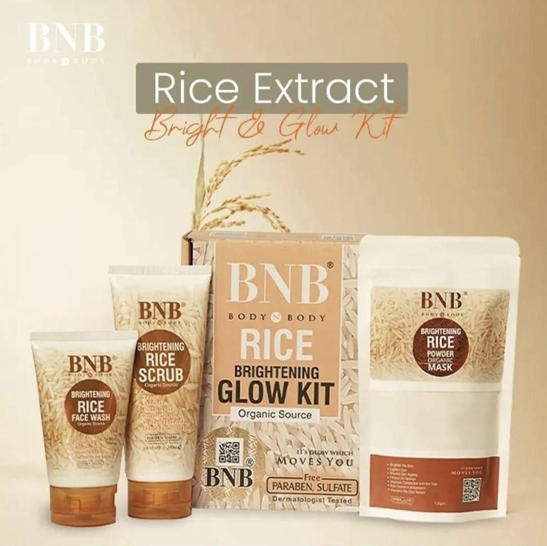 3-in-1 Rice Facial Kit – Face Wash, Scrub & Mask | 200ml | Pack of 3