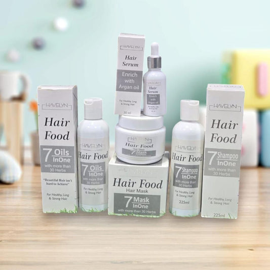 "4-in-1 Liquid Hair Care Set – Oil, Serum, Mask & Shampoo for Strong, Shiny Hair"
