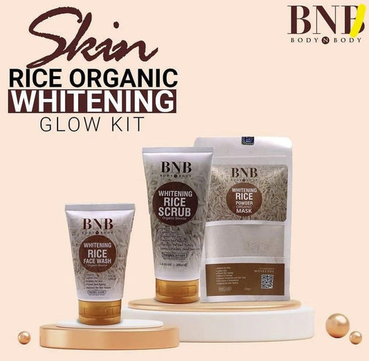3-in-1 Rice Facial Kit – Face Wash, Scrub & Mask | 200ml | Pack of 3